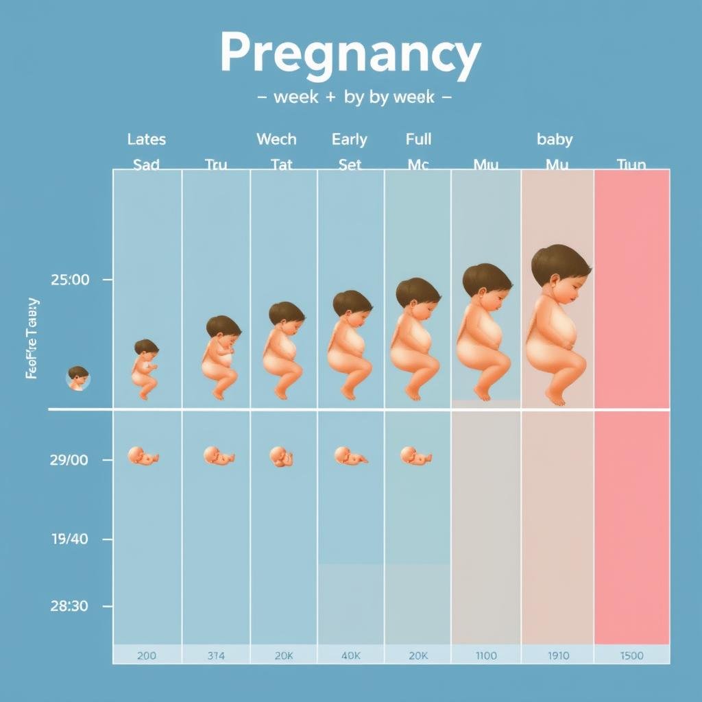 Pregnancy week by week development chart