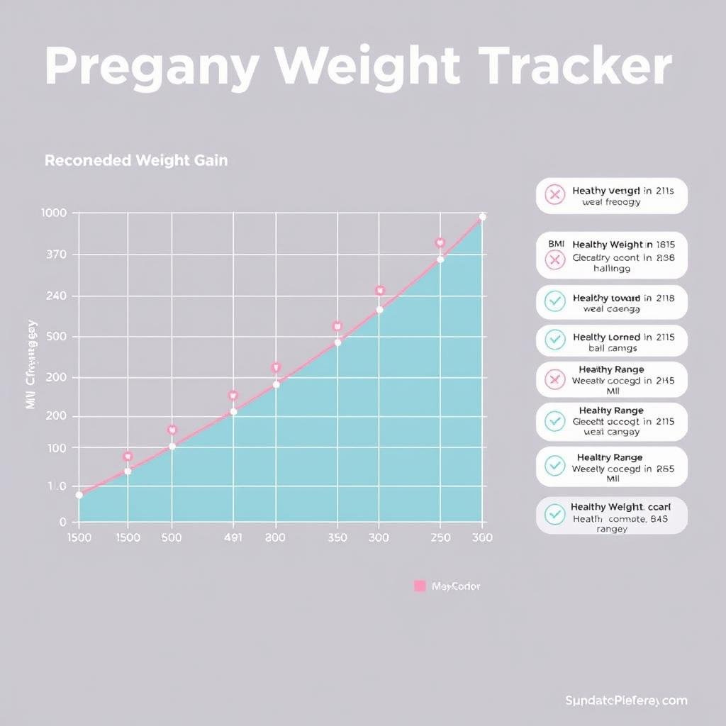 Pregnancy weight gain tracker chart
