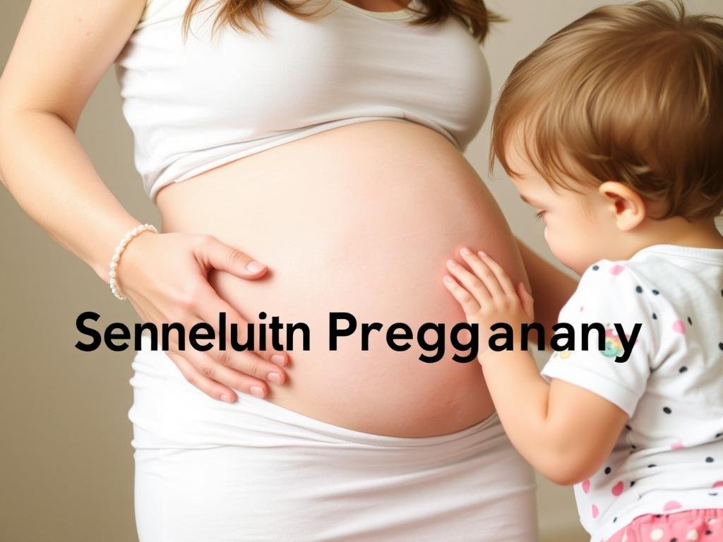 Pregnant woman with toddler