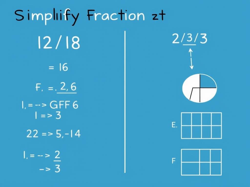 Process of simplifying fractions by finding the greatest common factor
