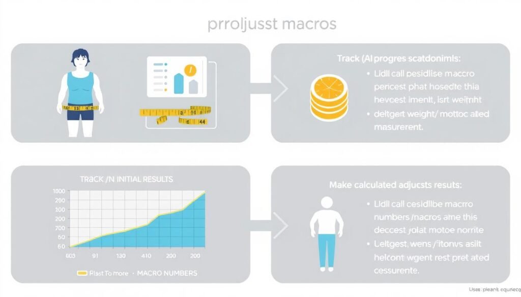 Process of tracking results and adjusting macros over time