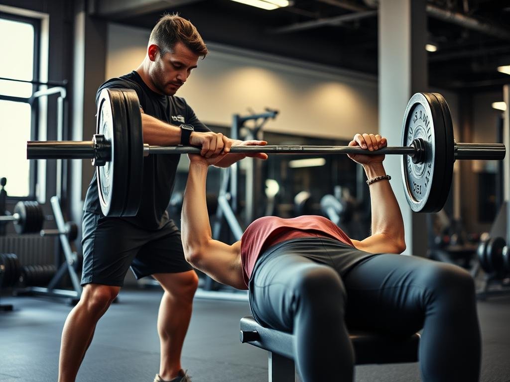 Proper spotting technique for safe one rep max testing