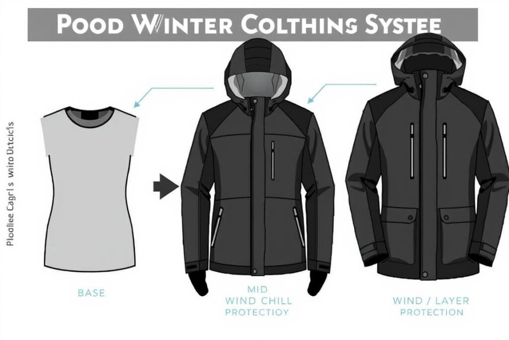 Proper winter layering for wind chill protection
