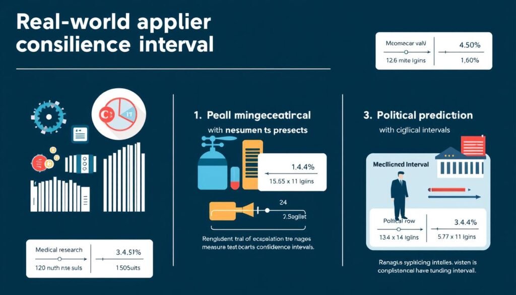 Real world applications of confidence intervals in different fields
