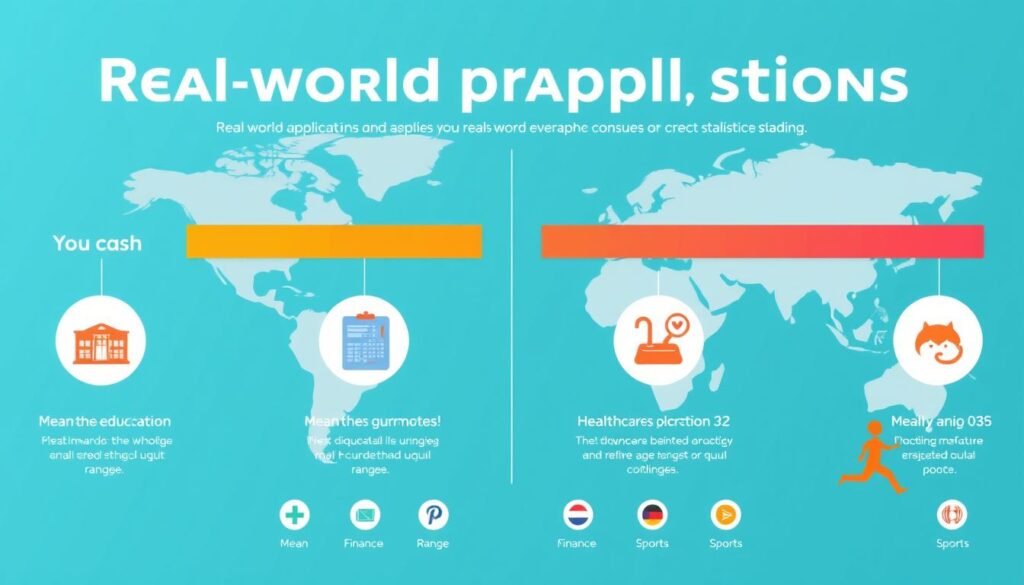 Real world applications of statistical measures in different fields