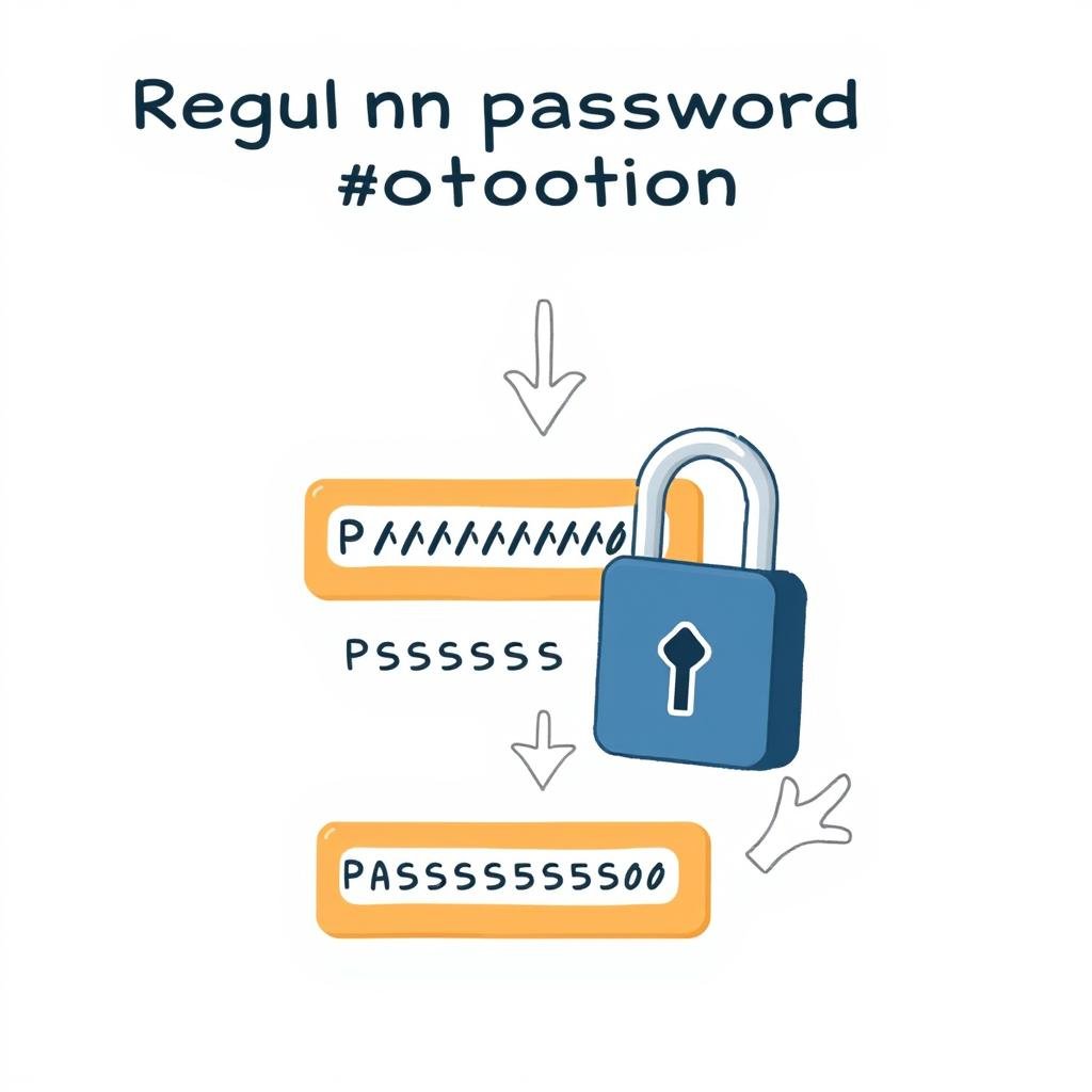 Regular password updates concept