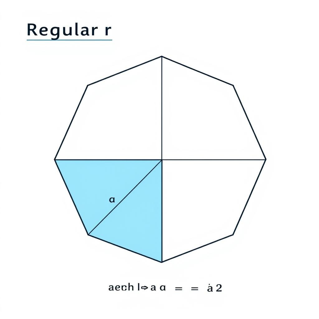 Regular pentagon with side length labeled for area calculation