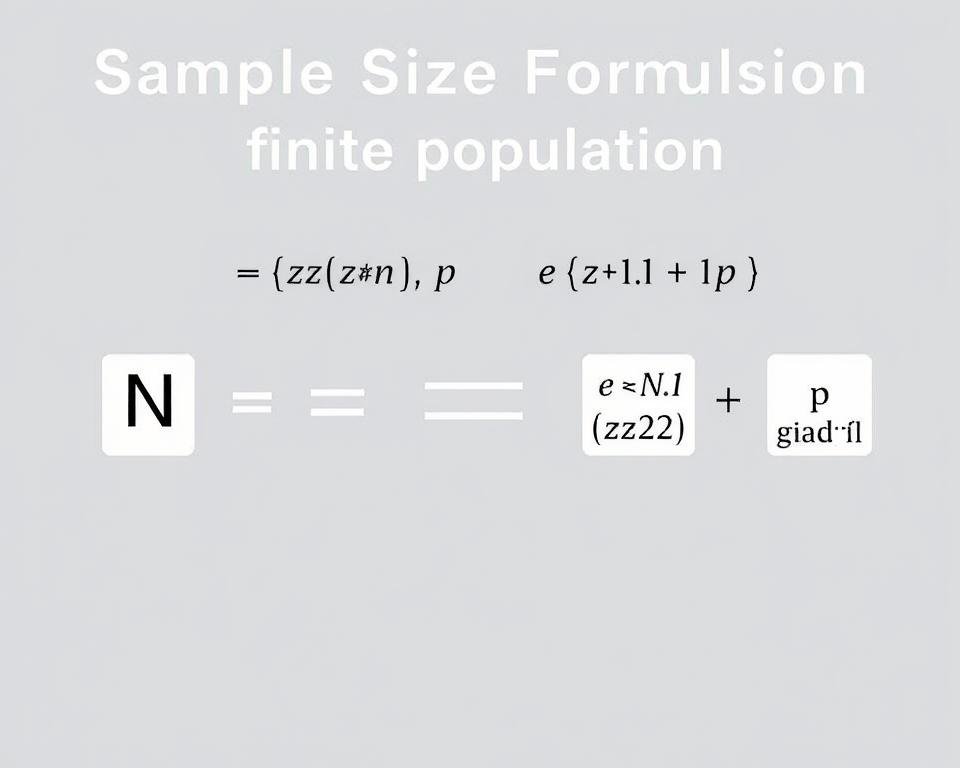 Sample Size Calculator formula for finite population