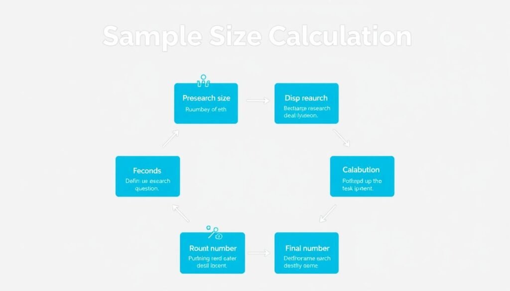 Sample Size Calculator step by step process flowchart