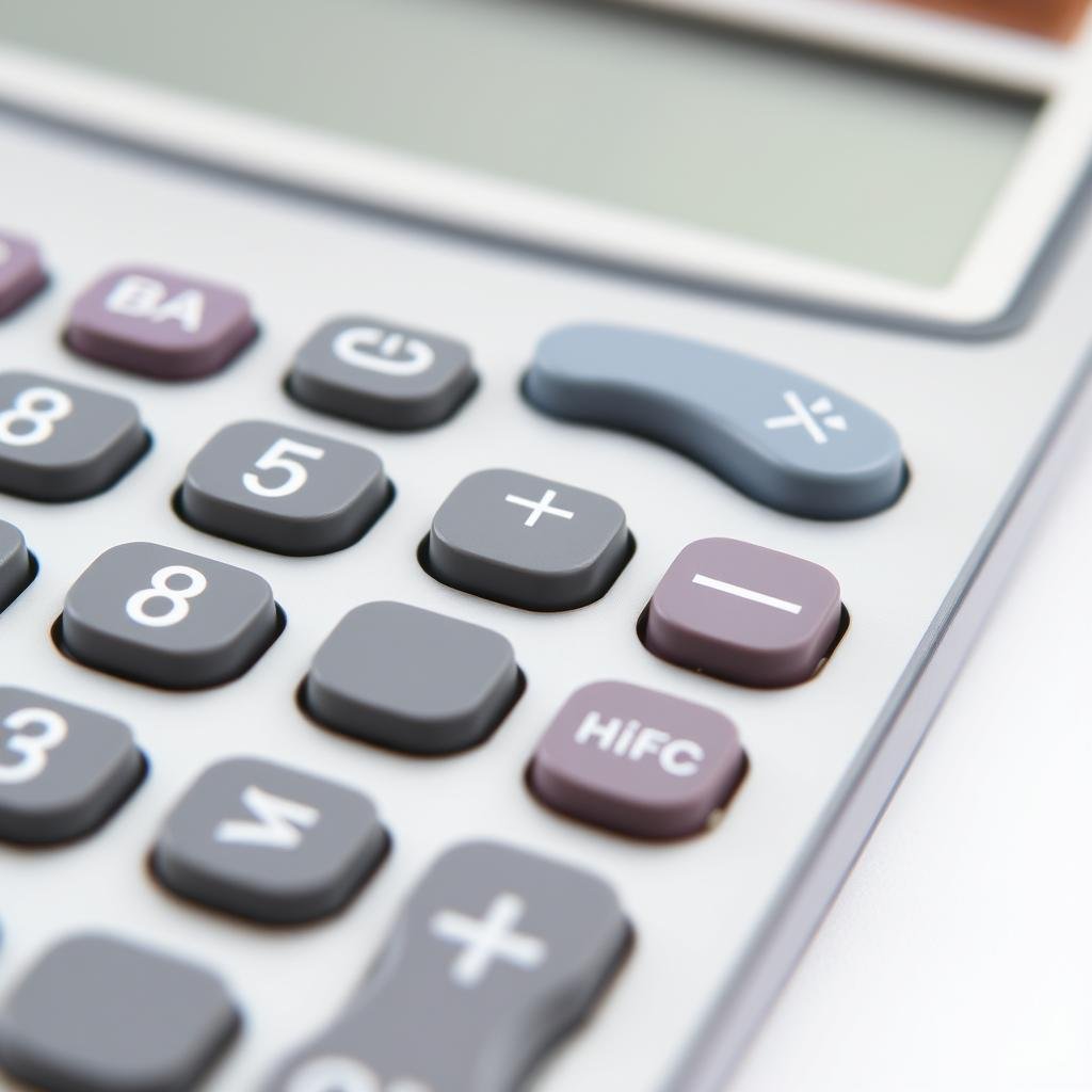 Scientific calculator fraction calculation buttons