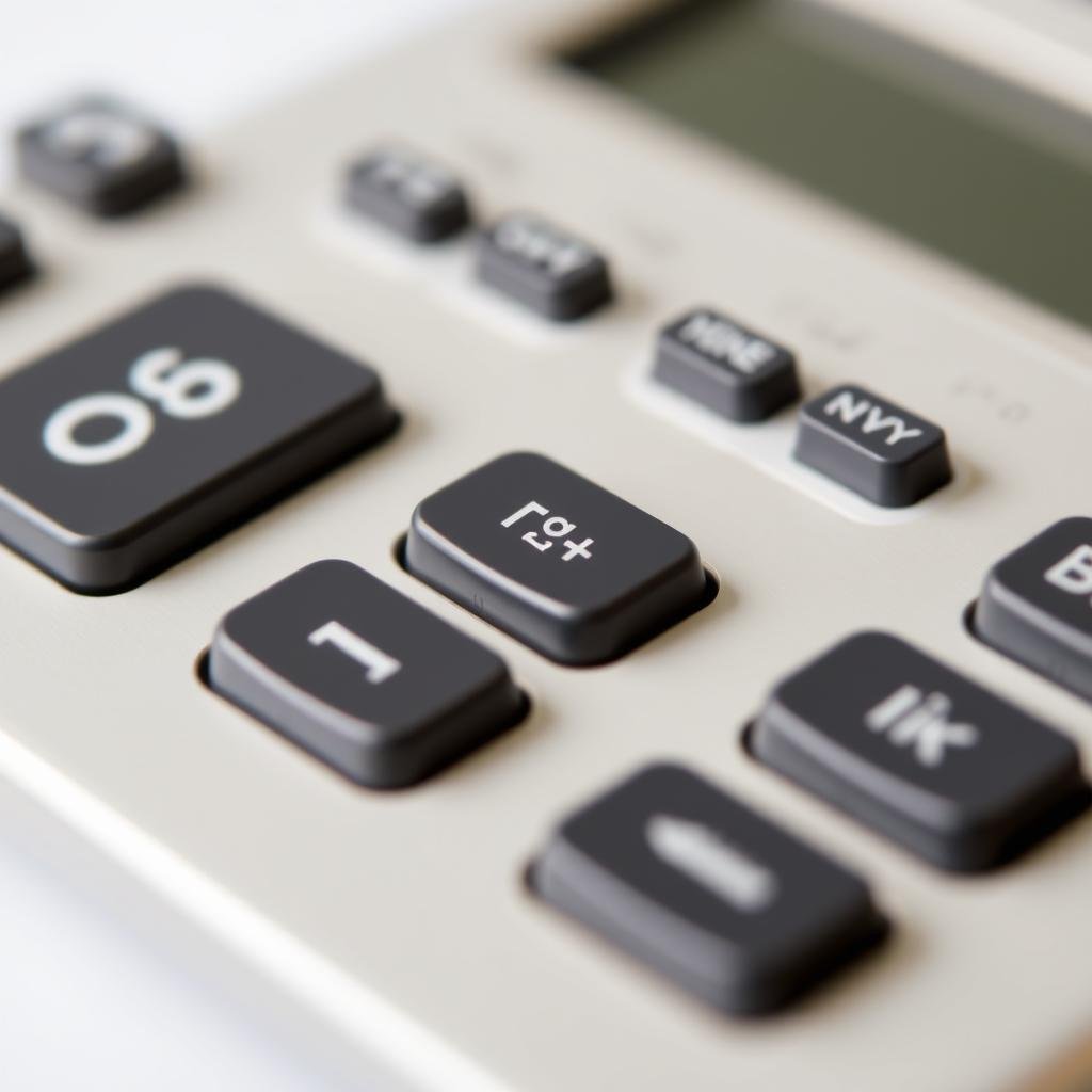 Scientific calculator memory function buttons