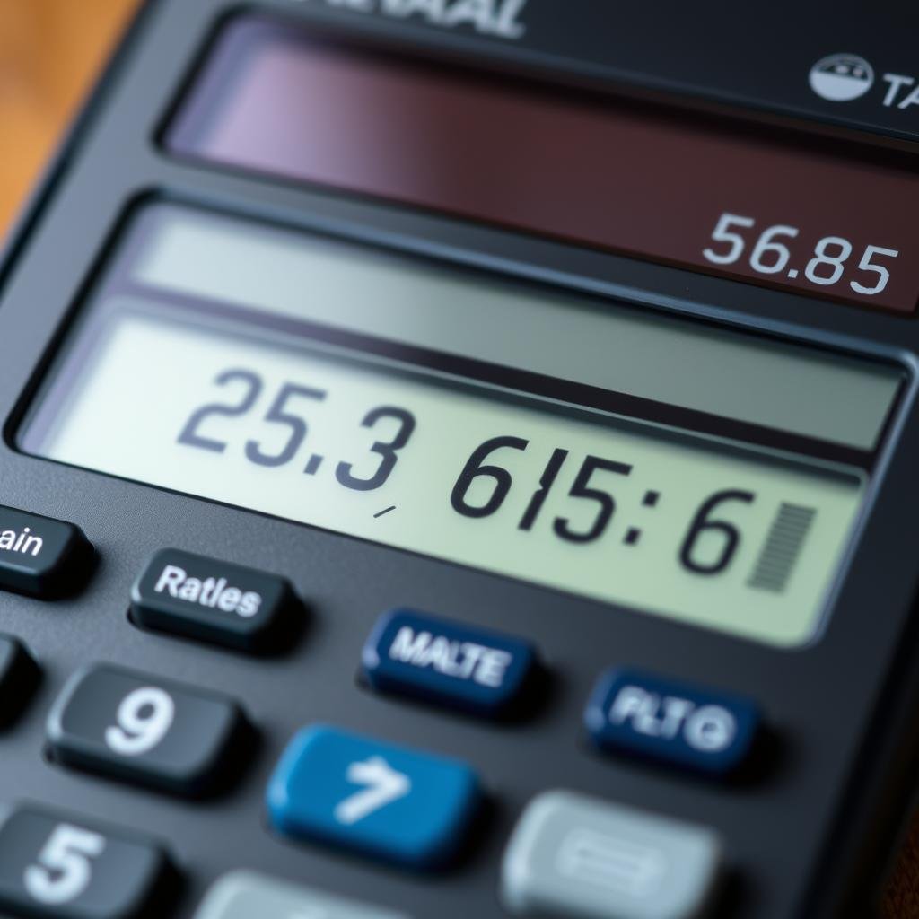 Scientific calculator showing statistical calculations