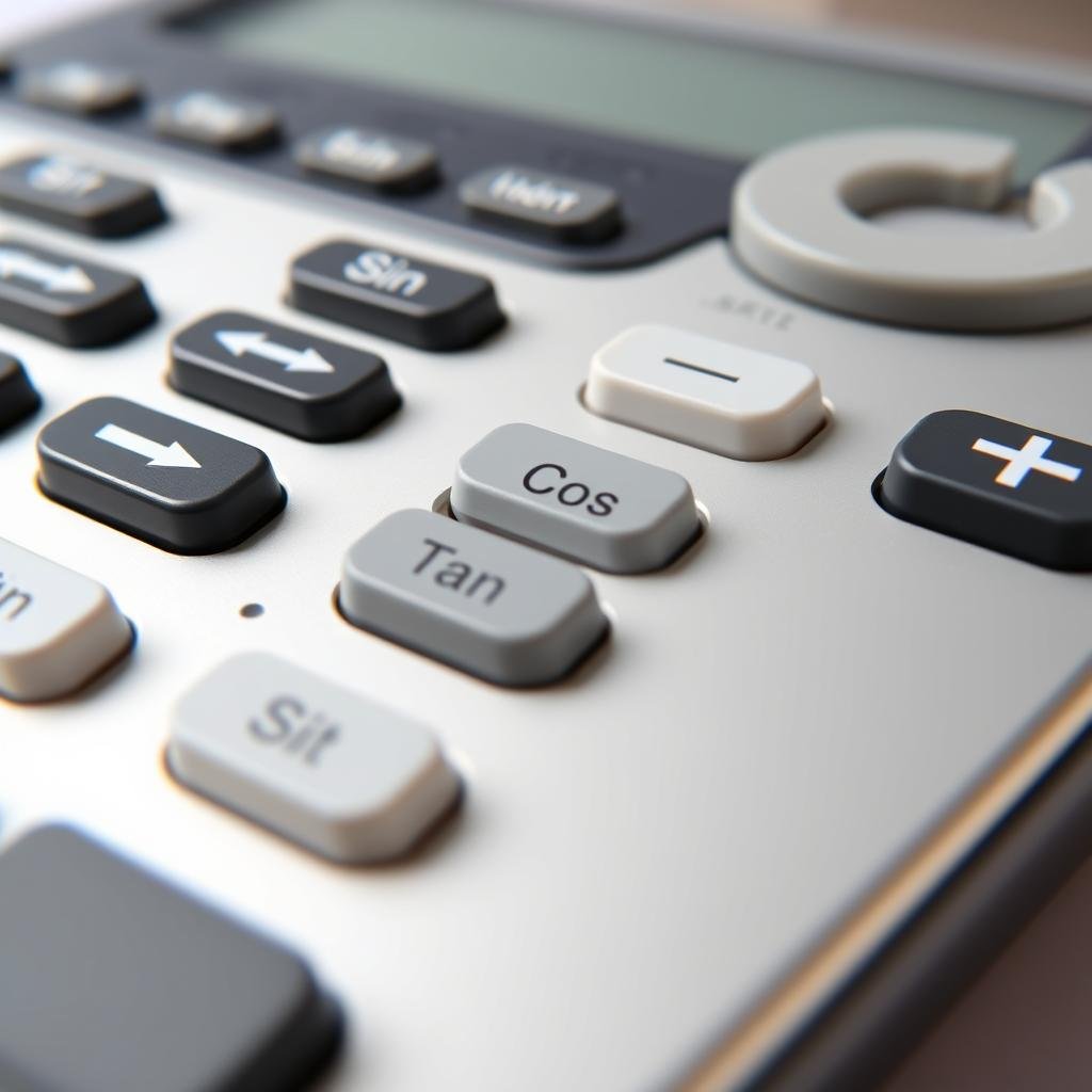 Scientific calculator trigonometric function buttons