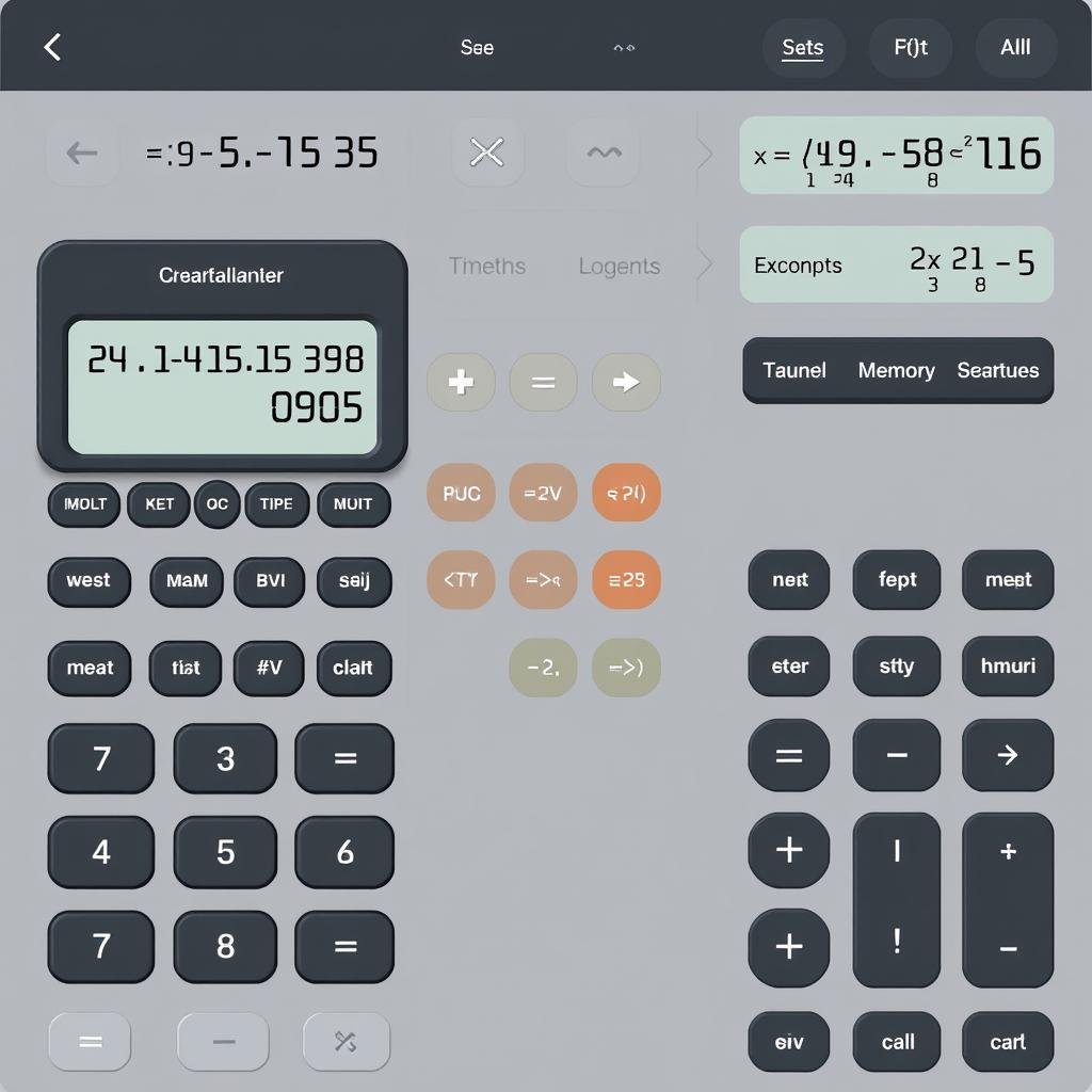 Scientific calculator with advanced mathematical functions including exponents