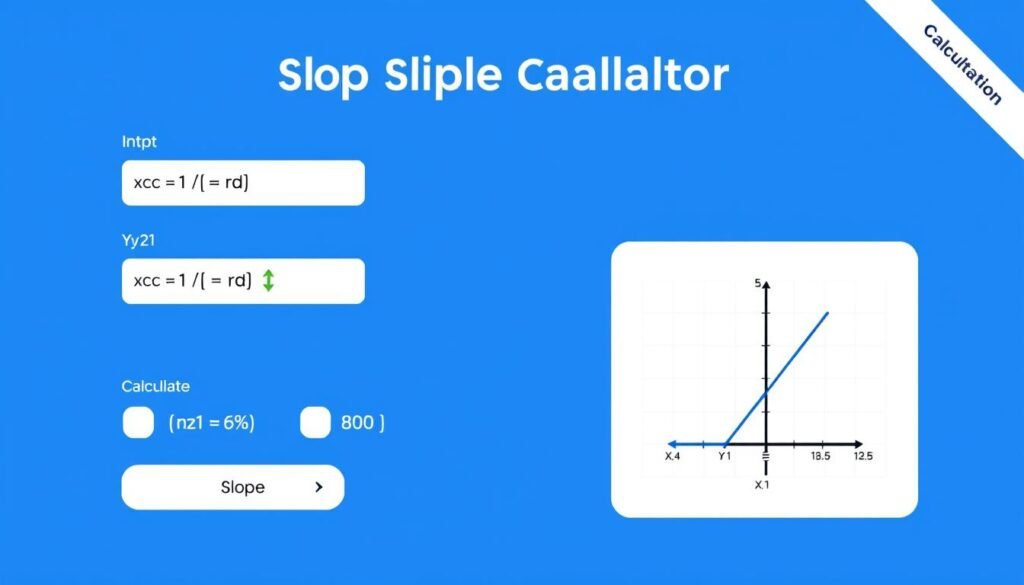 Slope Calculator tool interface showing input fields and results for quick slope calculation