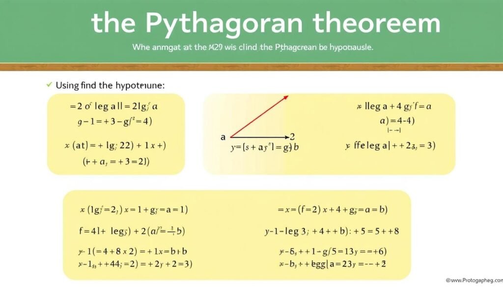 Step by step application of the Pythagorean Theorem Calculator to find missing sides