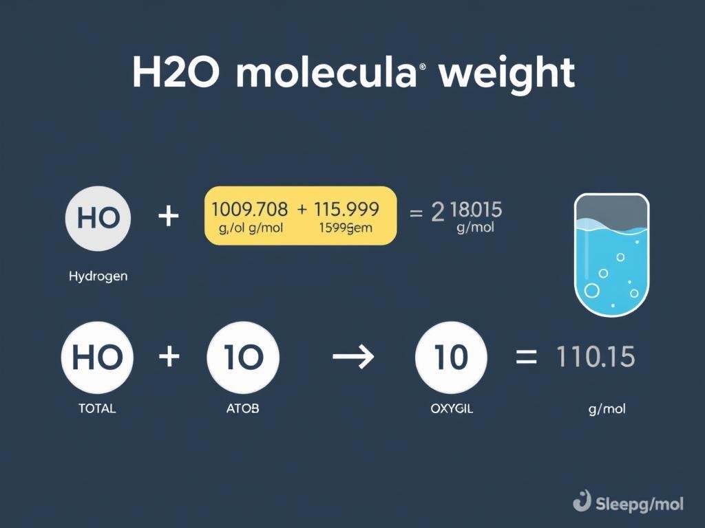 Step by step calculation of waters molecular weight