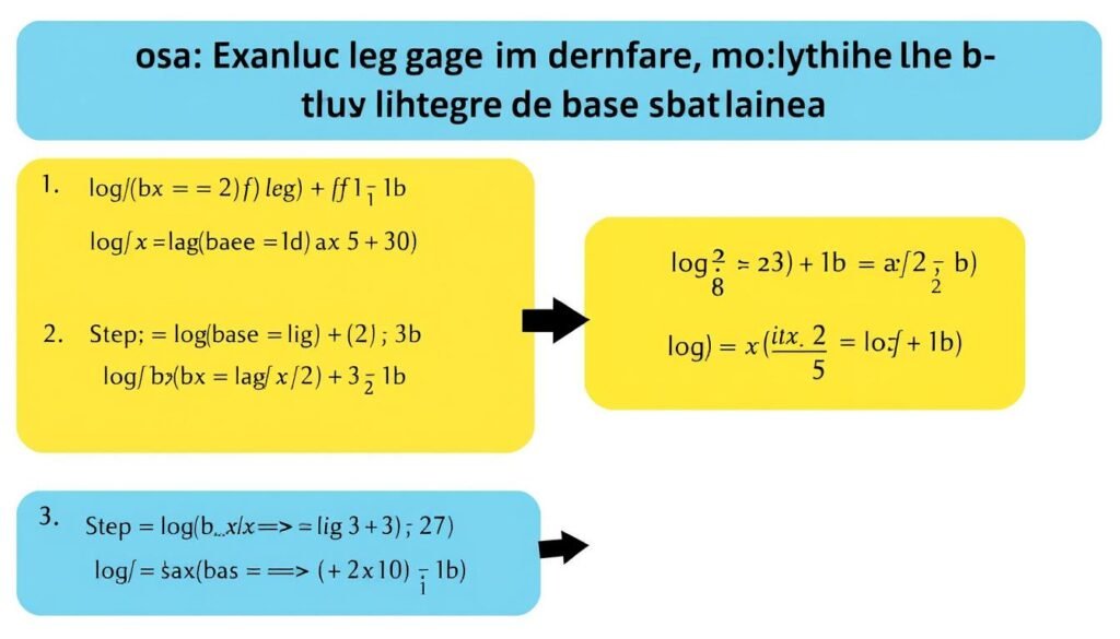 Step by step demonstration of calculating logarithms using the change of base formula on a Log Calculator