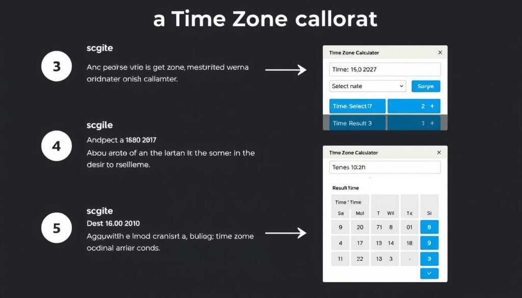 Step by step guide showing how to use a time zone calculator