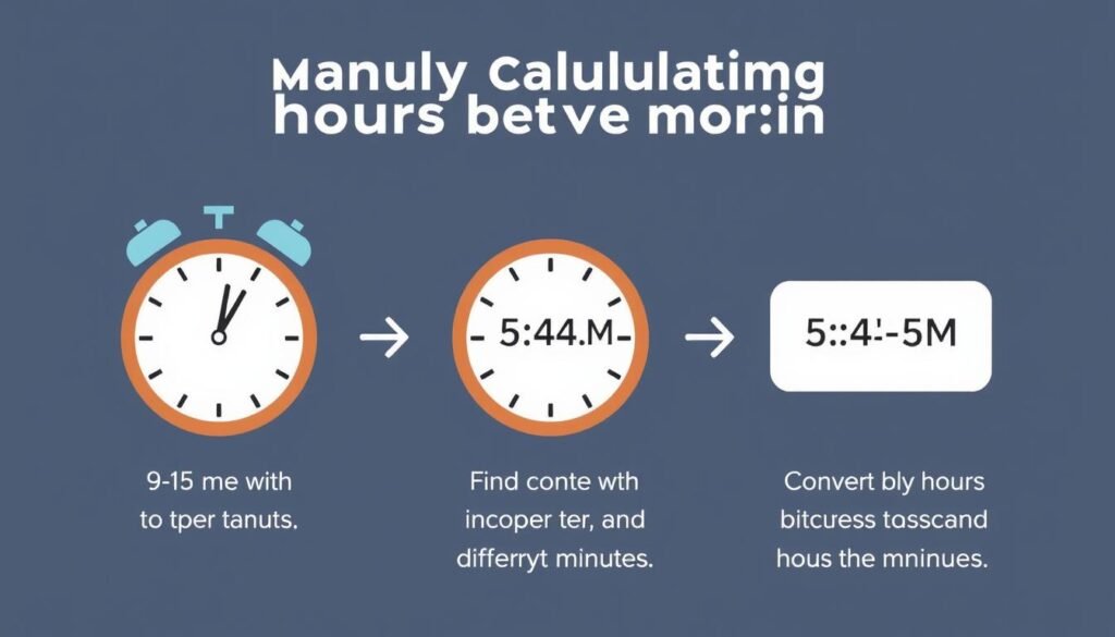Step-by-step manual hours calculation process with examples