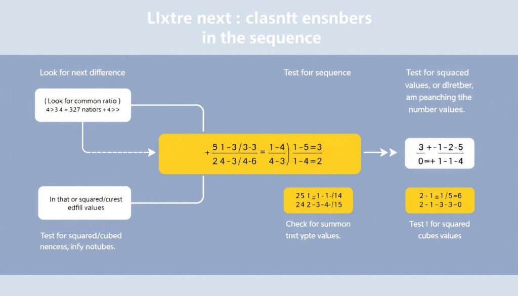 Step by step process for identifying the next number in a sequence