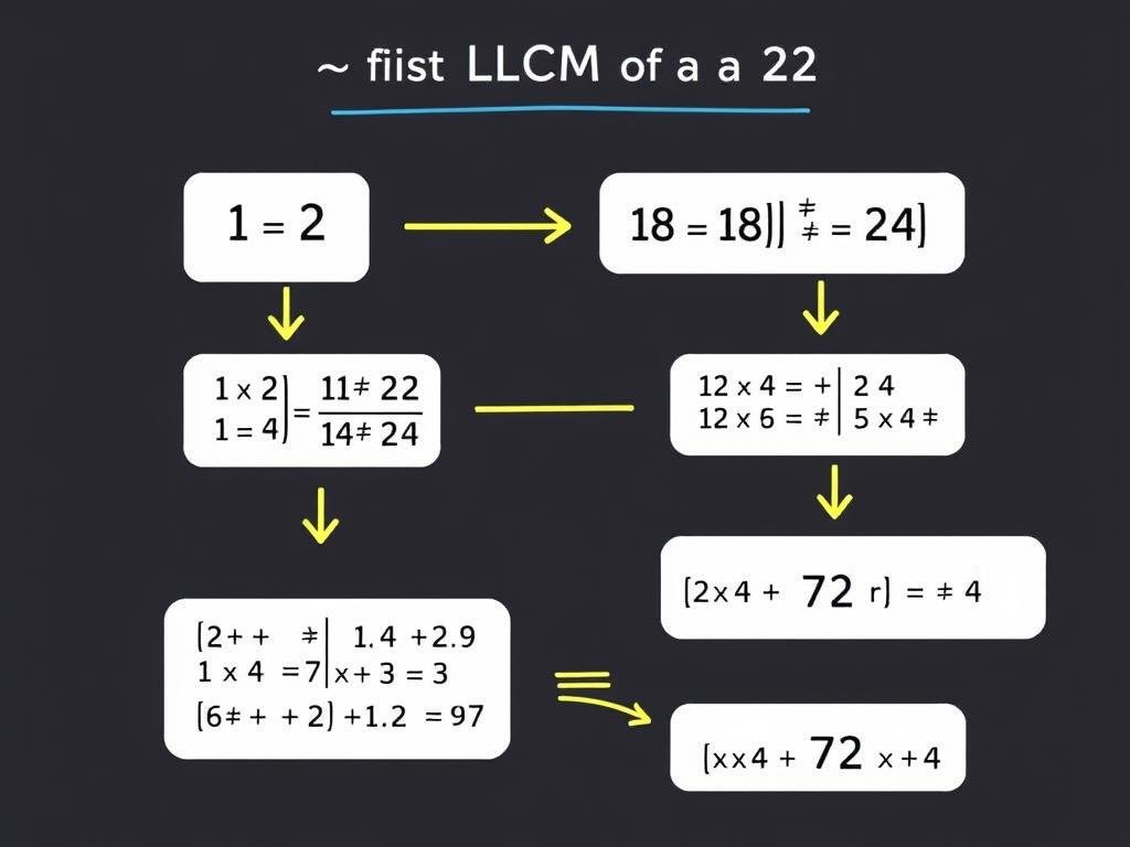 Step by step solution for finding LCM of three numbers