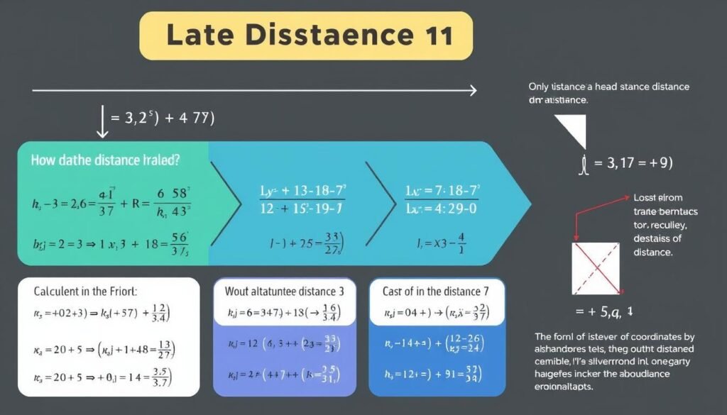 Step by step visualization of distance calculation process