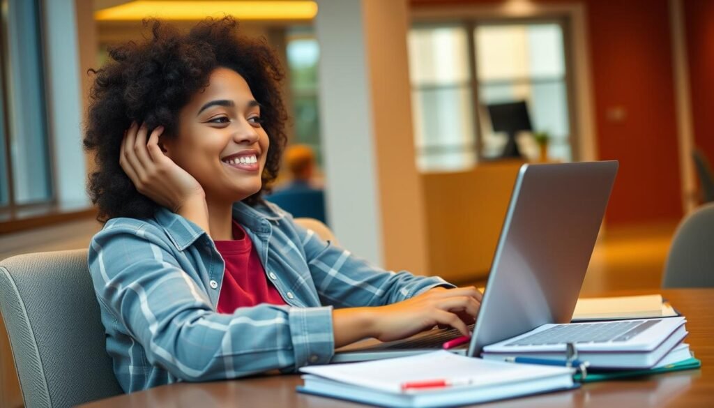 Student using a Grade Calculator to plan academic goals