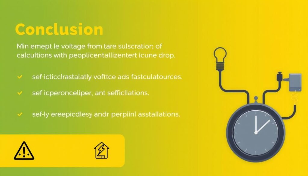 Summary of voltage drop calculation importance and best practices