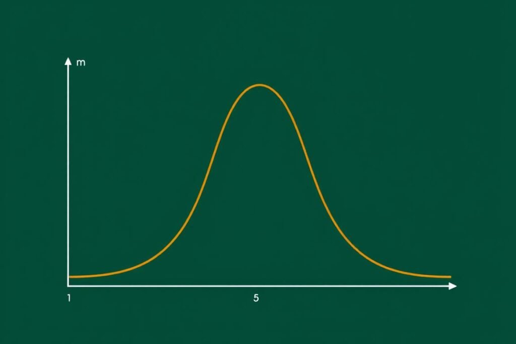 Symmetric distribution showing mean median and mode at the same position