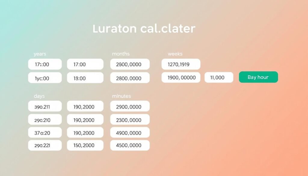 Time Duration Calculator showing multiple time units results