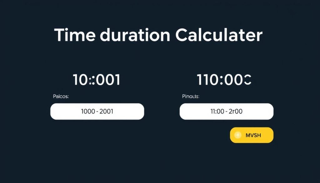 Time Duration Calculator showing time difference between two dates