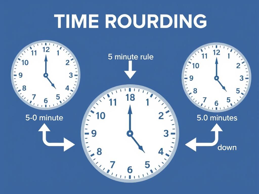 Time rounding methods illustrated with clock faces