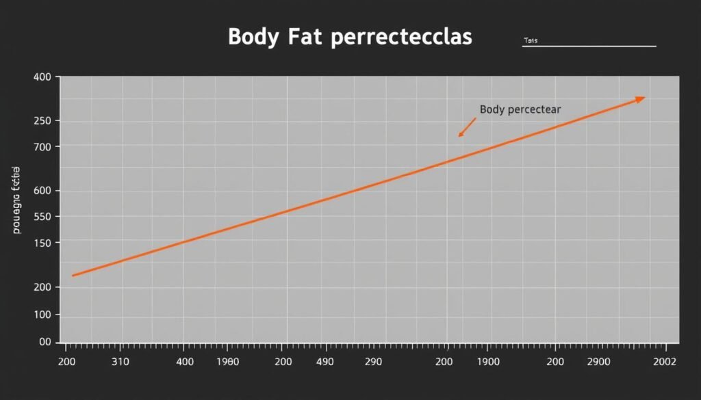 Tracking progress chart for Army Body Fat Calculator measurements