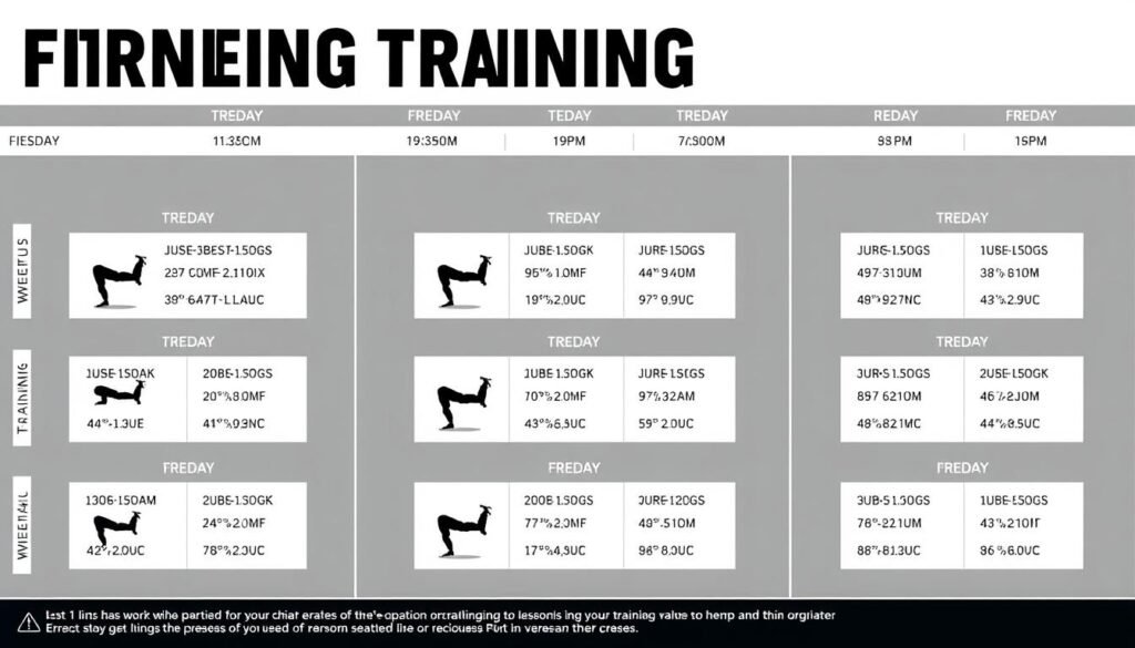 Training program design based on one rep max percentages