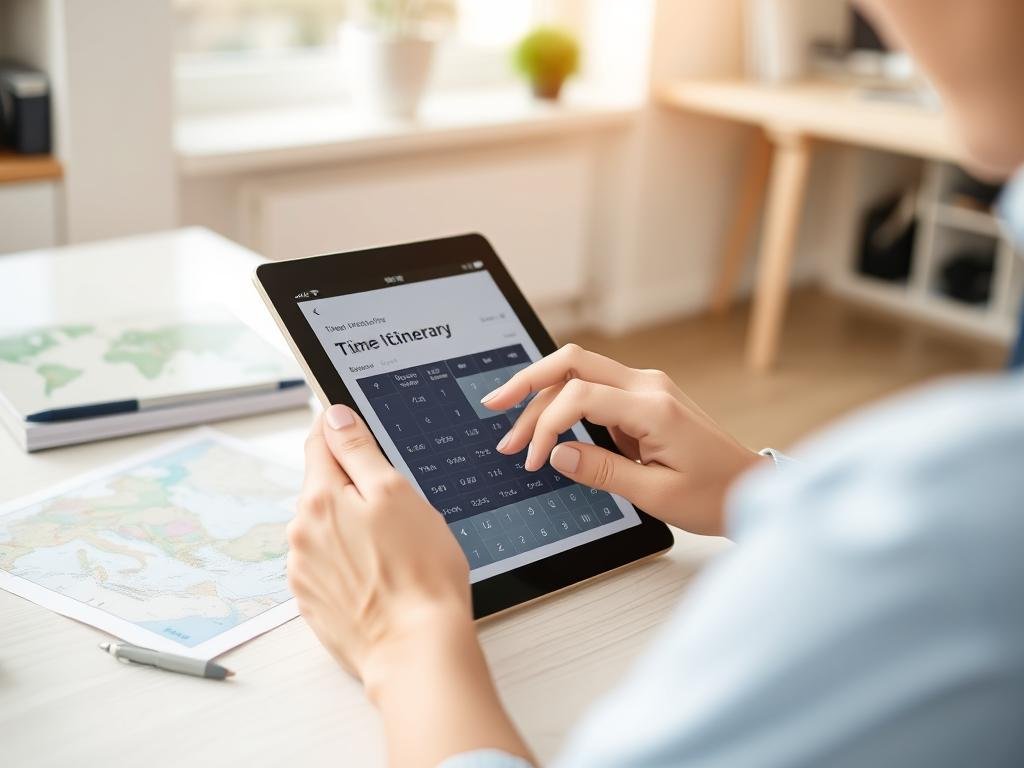 Travel itinerary planning with a Time Calculator