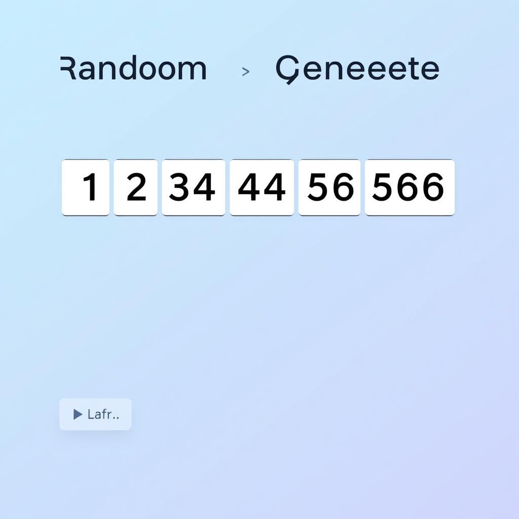 User friendly interface of random number generator