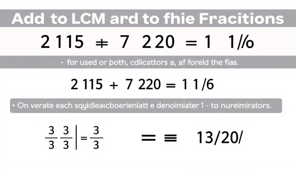 Using LCM to add fractions with different denominators