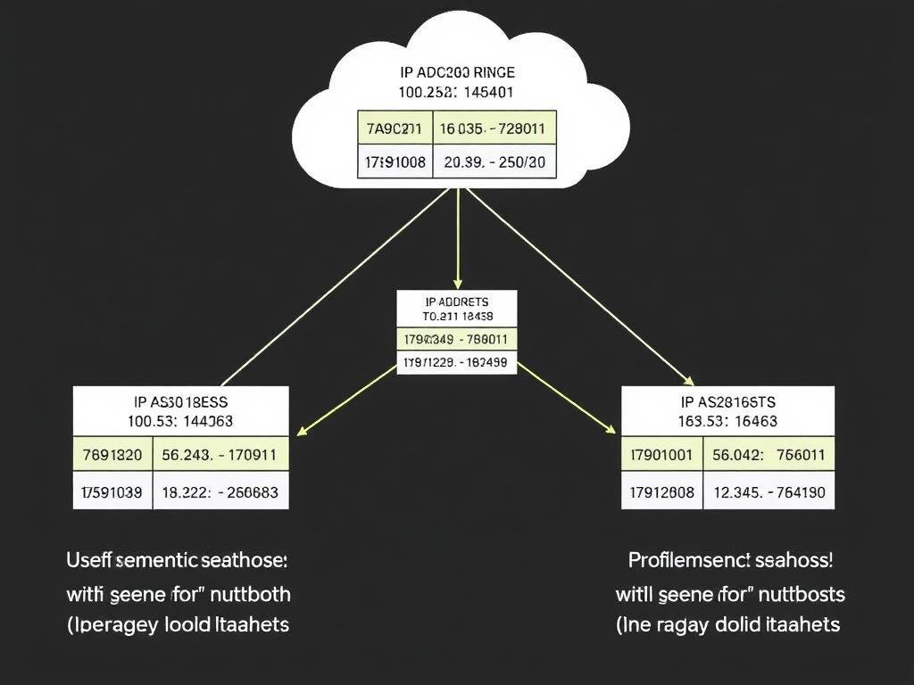 VLSM network design showing efficient IP address allocation