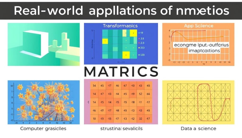 Various applications of matrices in different fields including computer graphics economics and engineering