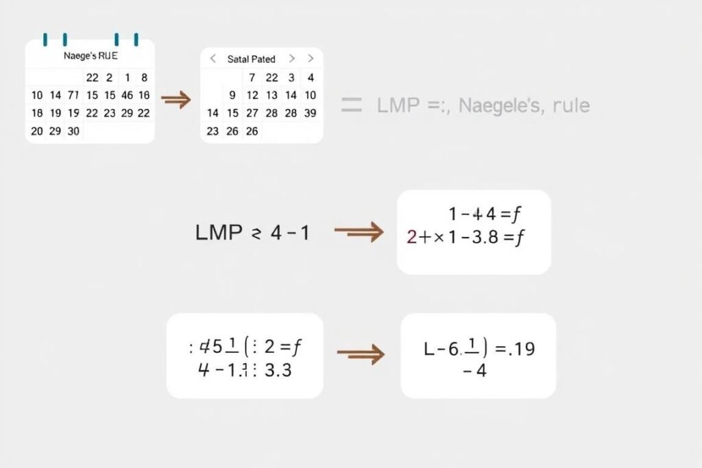 Visual representation of Naegeles rule calculation