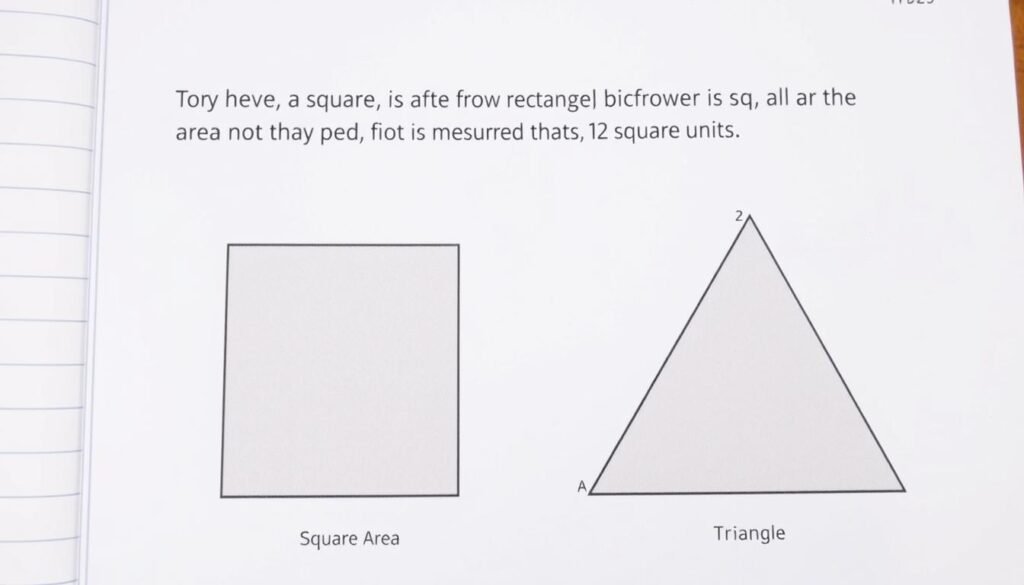 Visual representation of area showing different shapes with the same area of 12 square units