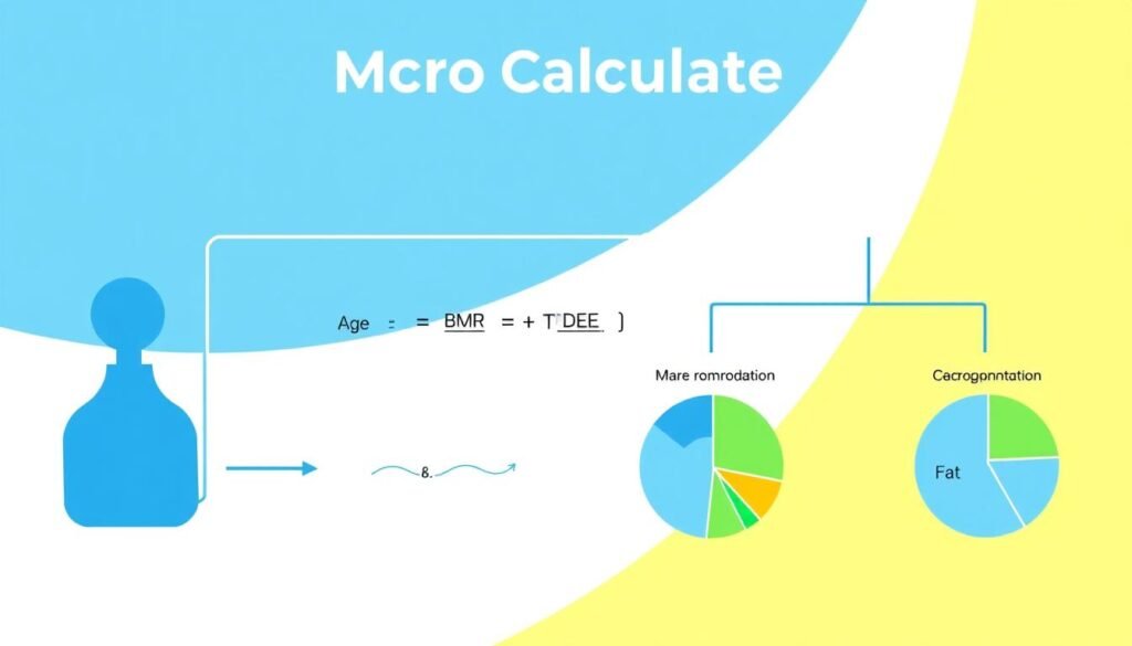 Visual representation of how a macro calculator processes personal data into nutrition recommendations