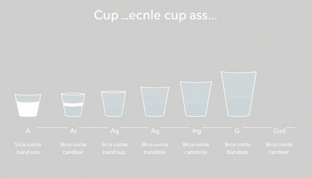 Visual representation of how cup sizes relate to breast volume