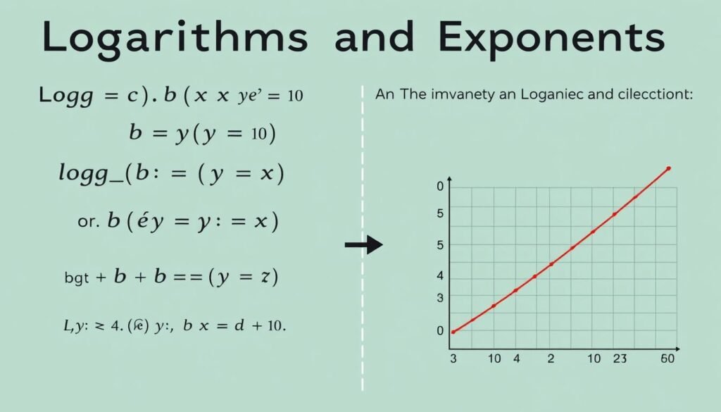 Visual representation of logarithmic function showing the relationship between logarithms and exponents on a Log Calculator