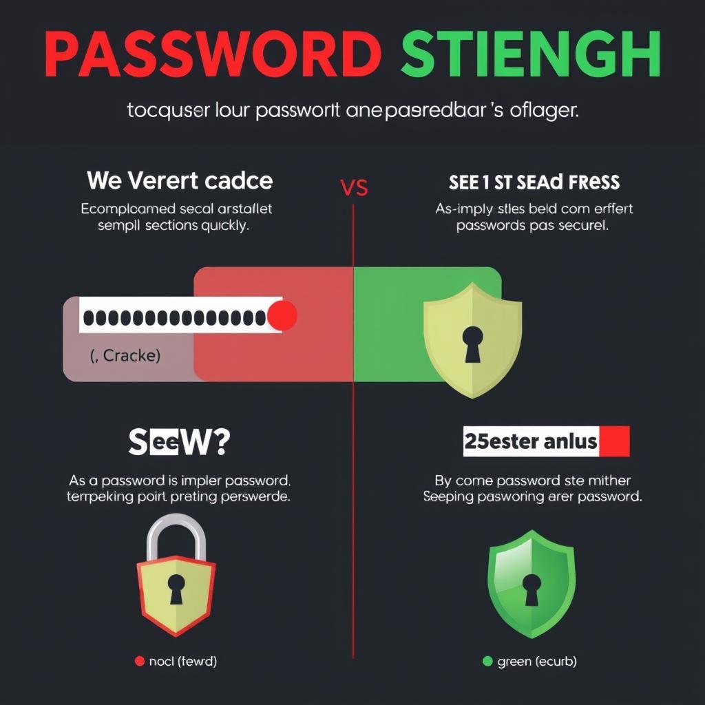 Visual representation of password strength comparison