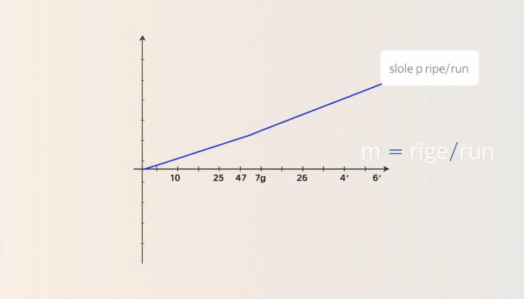 Visual representation of slope showing rise over run on a coordinate plane with a Slope Calculator reference