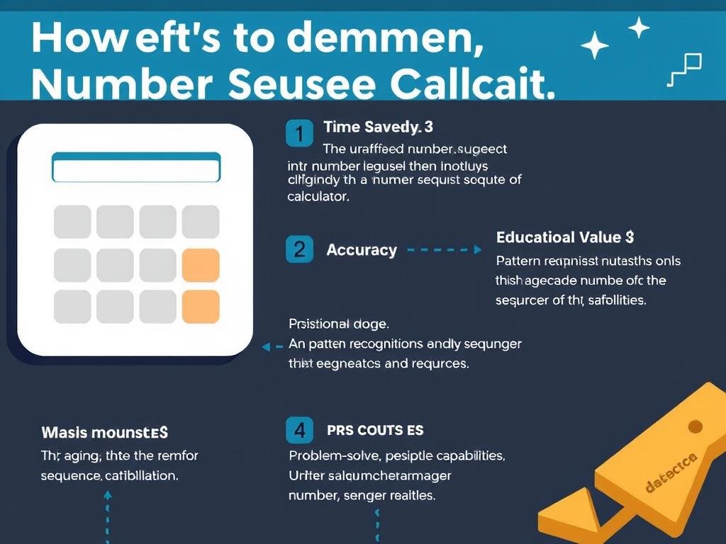 Visual representation of the benefits of using a Number Sequence Calculator