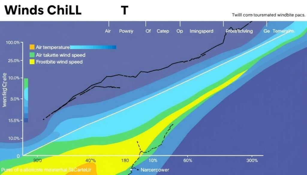 Wind Chill Calculator chart showing temperature and wind speed relationships