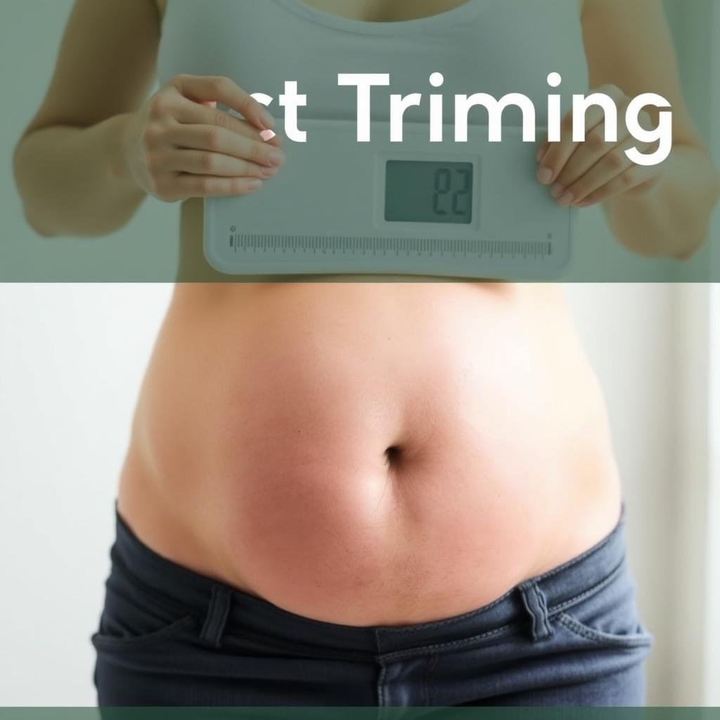 Woman in first trimester with minimal weight gain